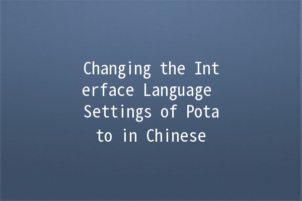 Changing the Interface Language Settings of Potato in Chinese 🌍✨