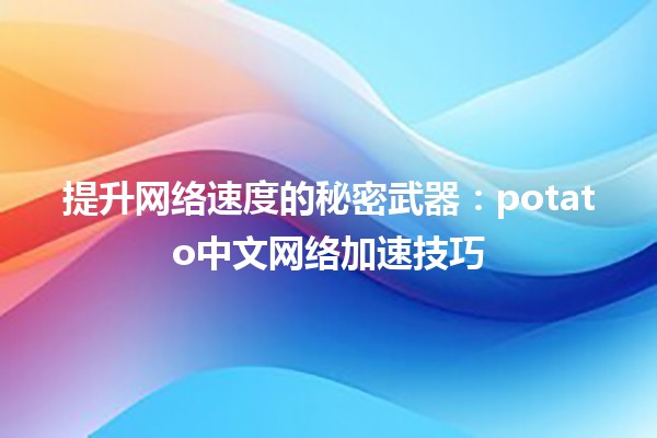 🚀 提升网络速度的秘密武器：potato中文网络加速技巧