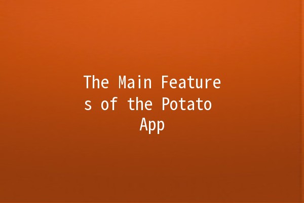 The Main Features of the Potato App 🥔✨