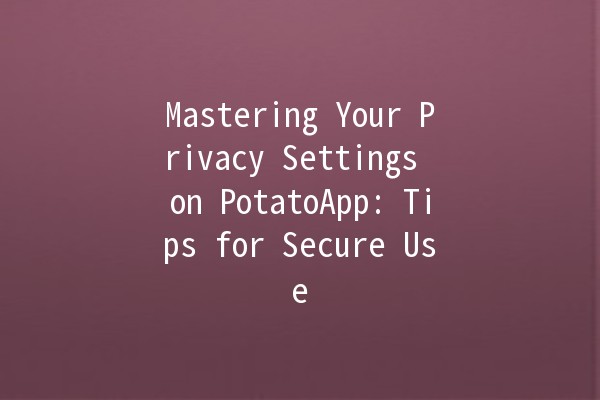 Mastering Your Privacy Settings on PotatoApp: Tips for Secure Use 🔒🥔