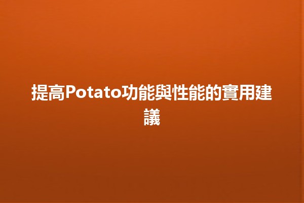 提高Potato功能與性能的實用建議🛠️🚀