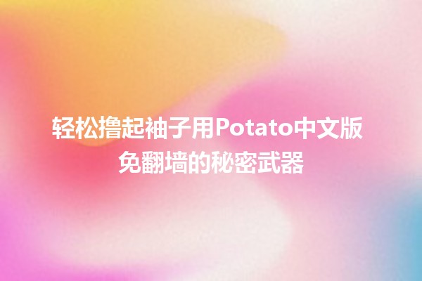 轻松撸起袖子用Potato中文版👨‍💻💪 免翻墙的秘密武器