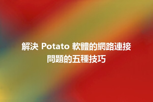 解決 Potato 軟體的網路連接問題的五種技巧 🚀💻