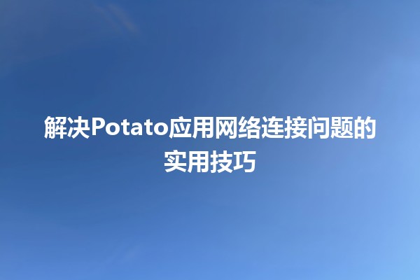 解决Potato应用网络连接问题的实用技巧 🚀💻