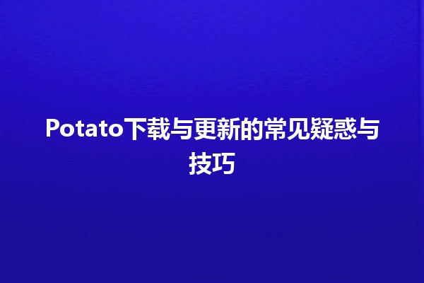 🥔 Potato下载与更新的常见疑惑与技巧