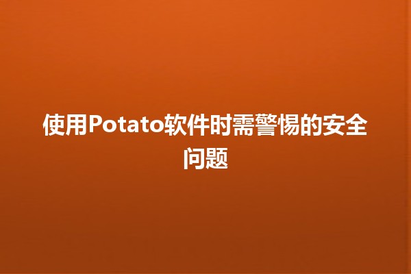 使用Potato软件时需警惕的安全问题🛡️🔒