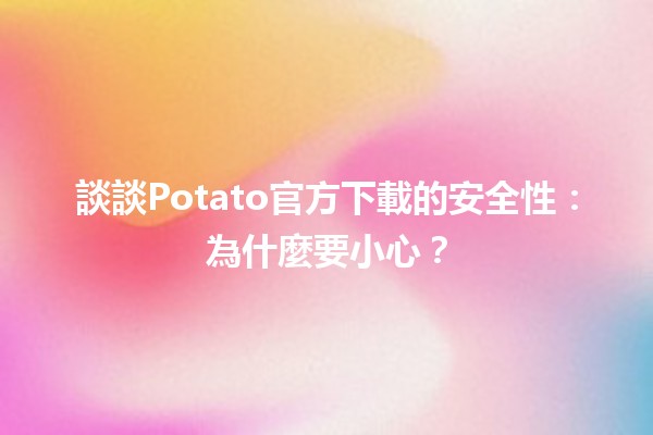 談談🍟Potato官方下載的安全性：為什麼要小心？