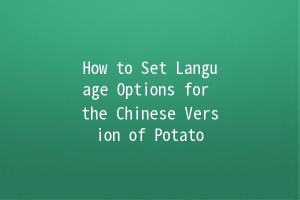 How to Set Language Options for the Chinese Version of Potato 🌟🥔