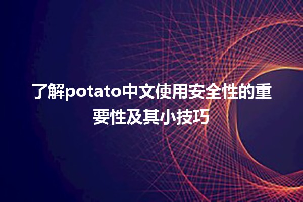 🥔 了解potato中文使用安全性的重要性及其小技巧