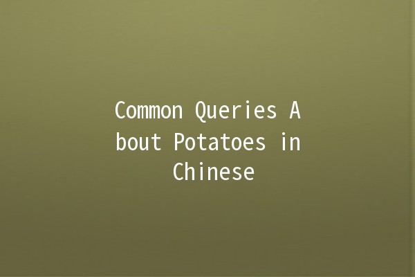 Common Queries About Potatoes in Chinese 🥔🇨🇳