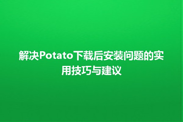 🥔 解决Potato下载后安装问题的实用技巧与建议 🚀