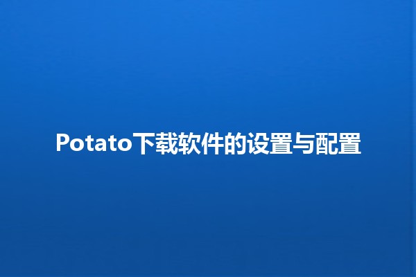 Potato下载软件的设置与配置🖥️📲