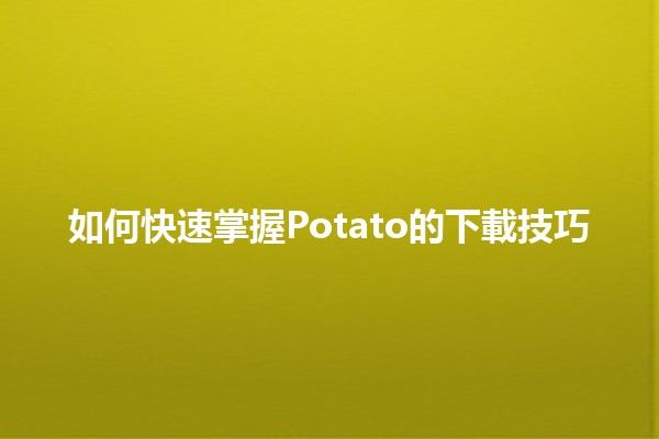 如何快速掌握Potato的下載技巧 🌟🍽️