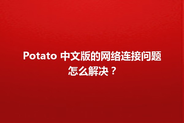 Potato 中文版的网络连接问题怎么解决？🌐✨