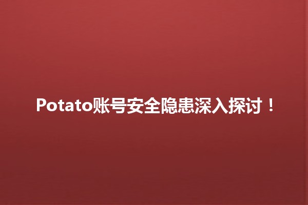 🥔 Potato账号安全隐患深入探讨！