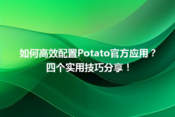 🥔 如何高效配置Potato官方应用？四个实用技巧分享！