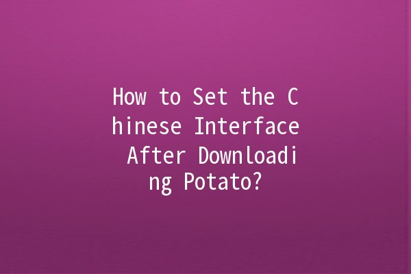 How to Set the Chinese Interface After Downloading Potato? 🥔🇨🇳